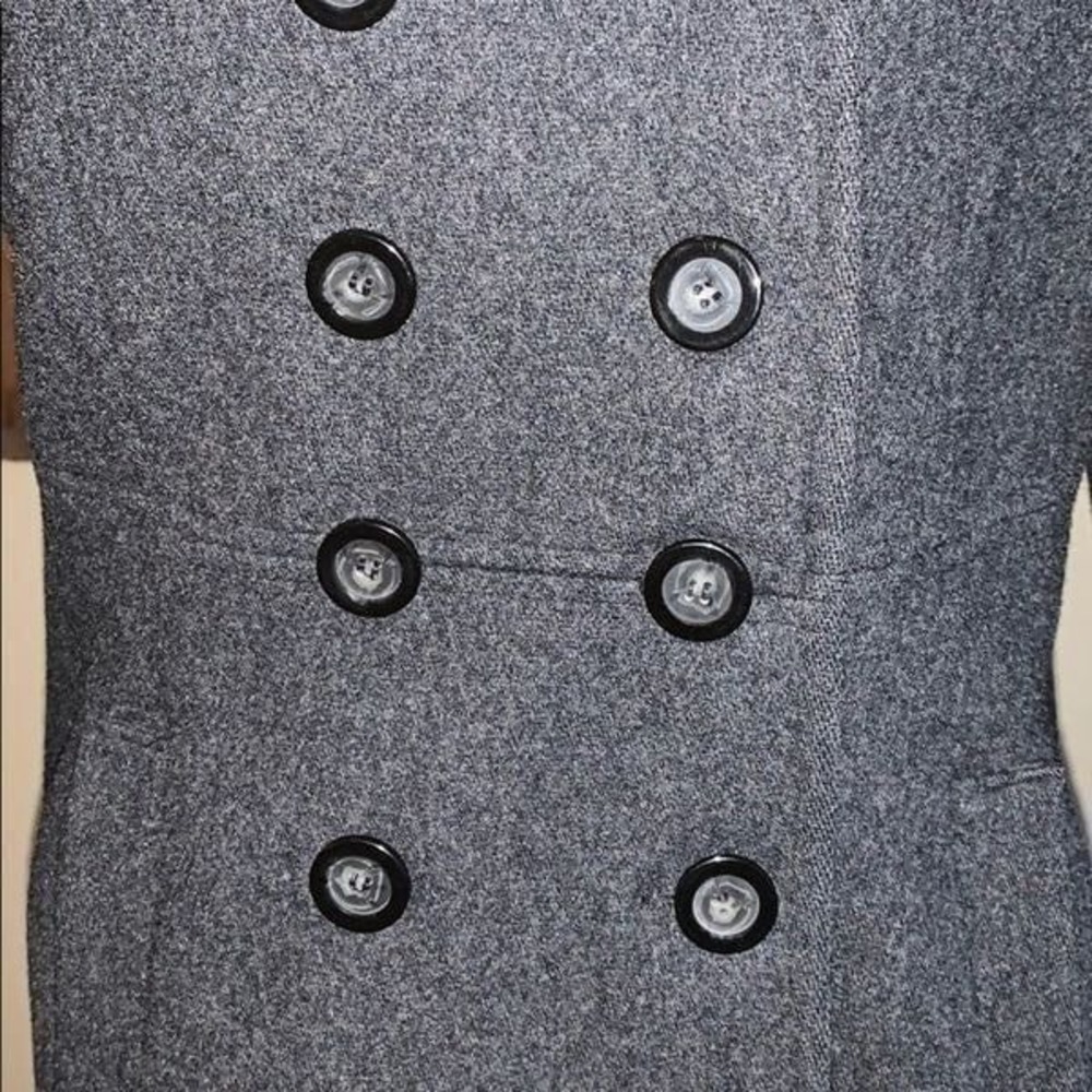 Gray double breasted wool jacket Medium - image 2